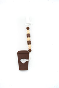 Coffee Cup Teether Toy Clip